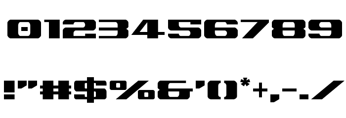 Tigershark Font OTHER CHARS