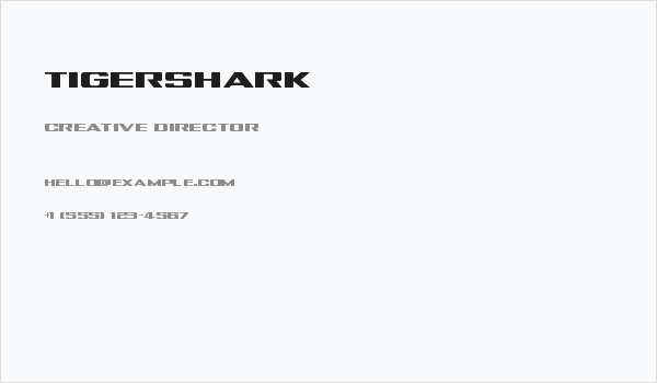 Tigershark Business Card