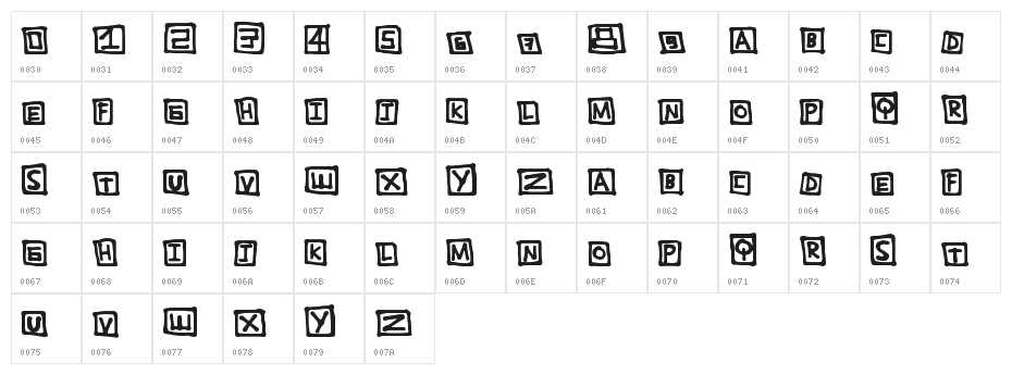 TightBox Character Map