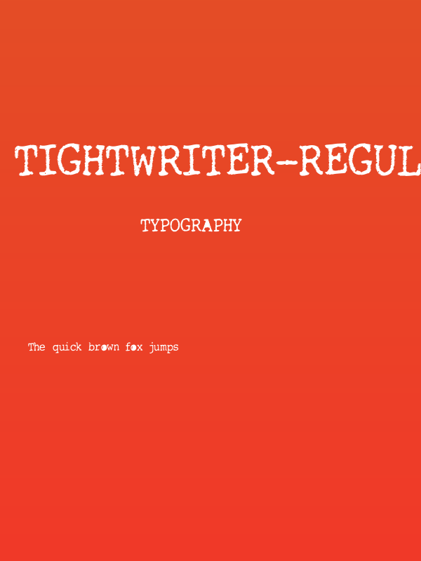 TightWriter-Regular Poster
