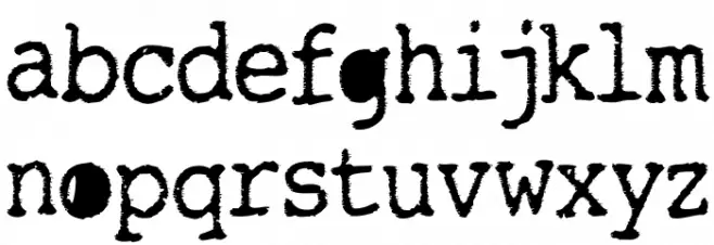 TightWriter-Regular 字体 小写