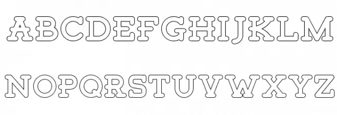 Tigreal Free Outline Polices MAJUSCULES