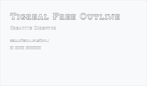 Tigreal Free Outline Business Card