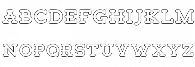 Tigreal Free Outline फ़ॉन्ट लोअरकेस