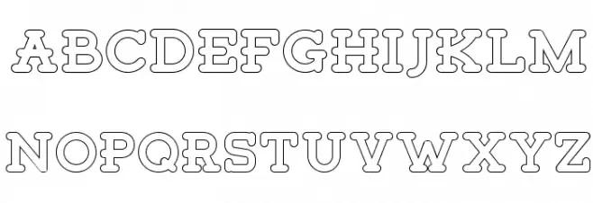 TigrealFree-Outline Schriftart Groß