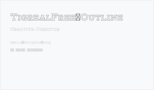 TigrealFree-Outline Business Card
