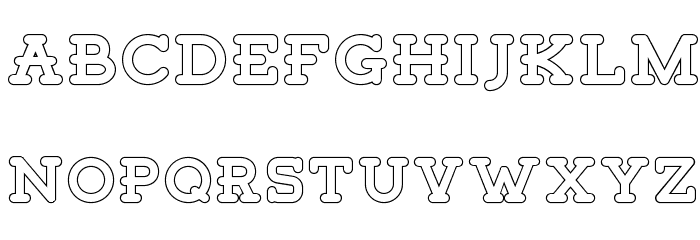 TigrealFree-Outline Font LOWERCASE