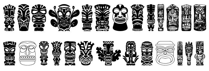 Tiki Idols Font LOWERCASE