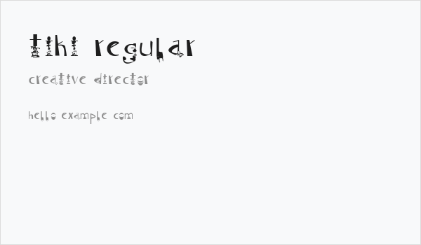 Tiki Regular Business Card