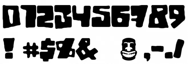 Tiki Tako Font Alte caractere