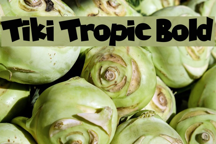 Tiki Tropic Bold Font examples
