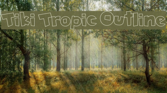 Tiki Tropic Outline Font examples