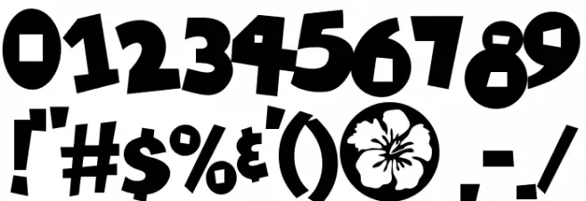 Tiki Tropic Font OTHER CHARS