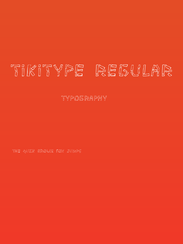 Tikitype Regular Poster