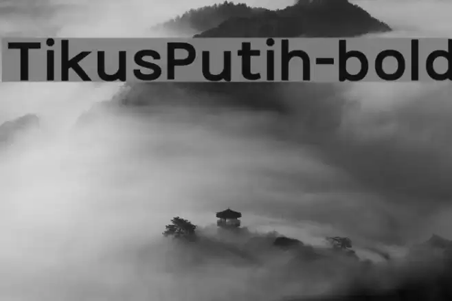 TikusPutih-bold Font examples