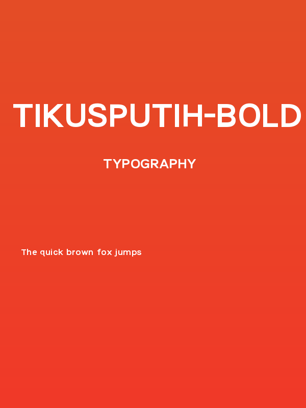 TikusPutih-bold Poster
