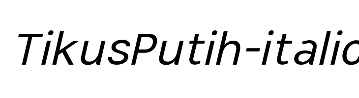 TikusPutih-italic Font