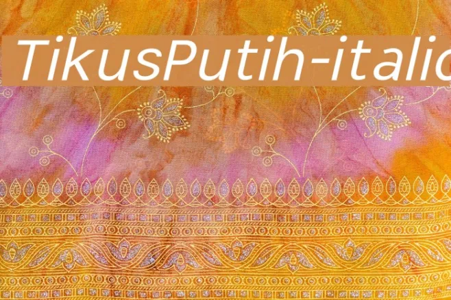 TikusPutih-italic Example 1