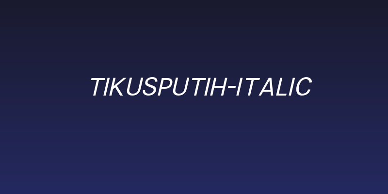 TikusPutih-italic Social Header