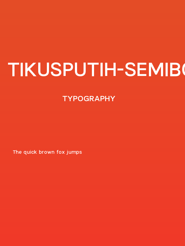 TikusPutih-semibold Poster