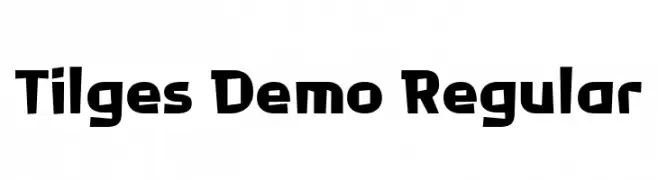 Tilges Demo Regular  フリーフォントのダウンロード