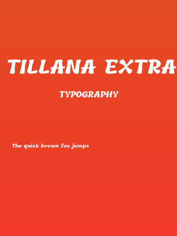 Tillana ExtraBold Poster