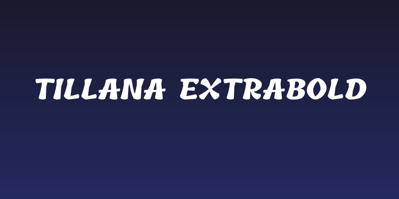 Tillana ExtraBold Social Header