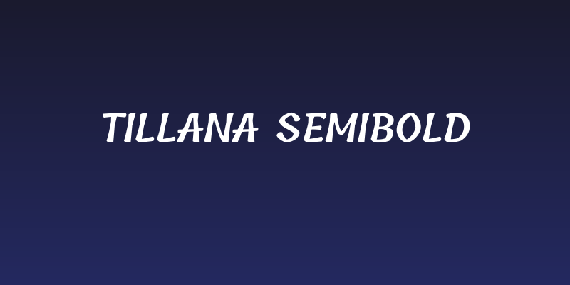 Tillana SemiBold Social Header