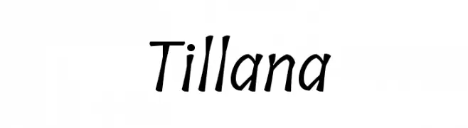 Tillana  Frei Schriftart Herunterladen