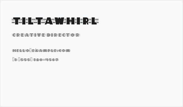 TiltAWhirl Business Card