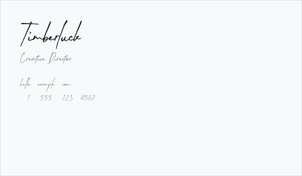 Timberluck Business Card