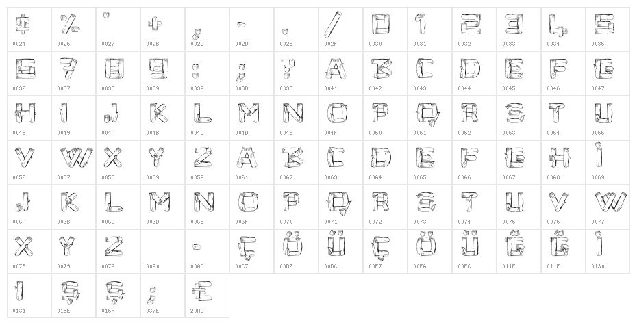 Timbers Character Map