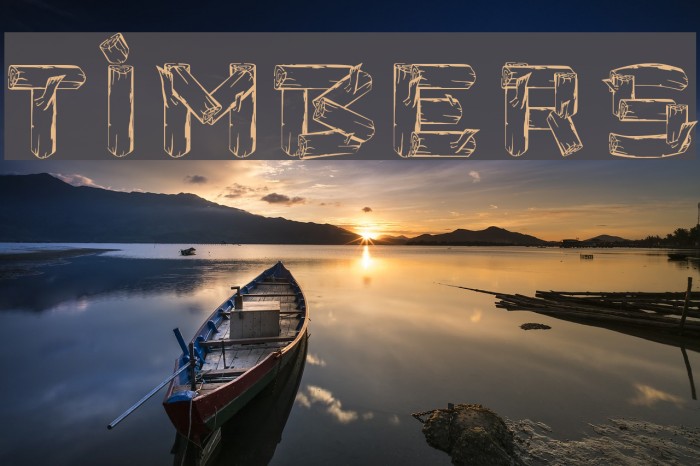 Timbers Font examples