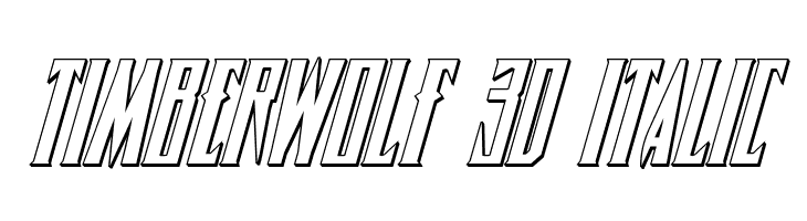 Timberwolf 3D Italic Font