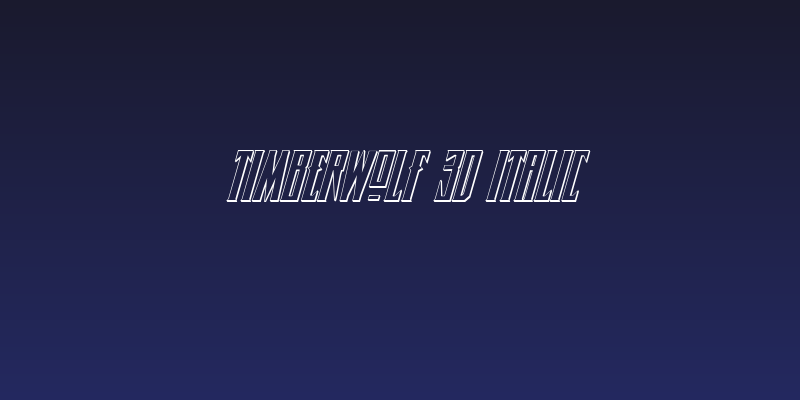 Timberwolf 3D Italic Social Header