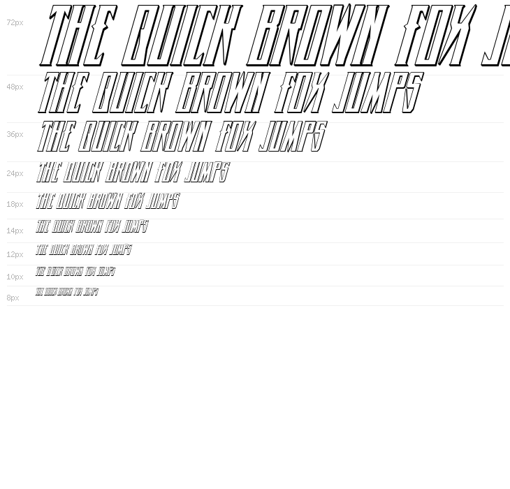 Timberwolf 3D Italic Waterfall