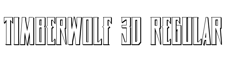 Timberwolf 3D Regular  Free Fonts Download
