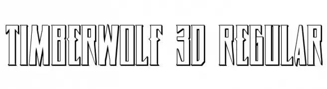 Timberwolf 3D Regular  font caratteri gratis