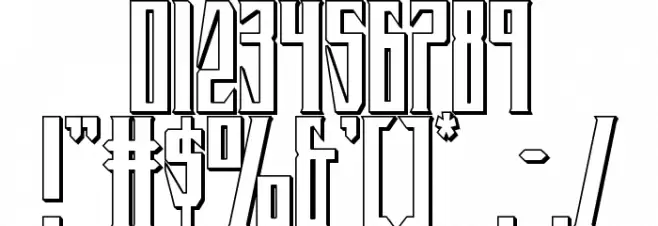 Timberwolf 3D Regular Font OTHER CHARS