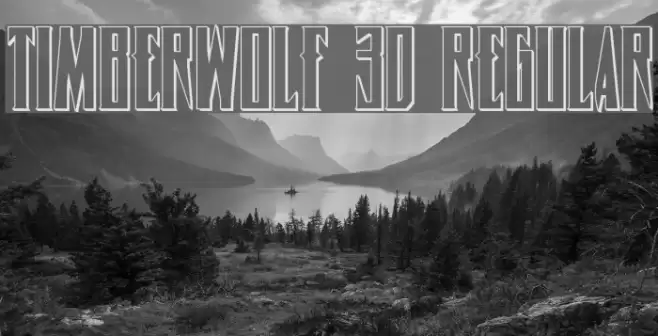 Timberwolf 3D Regular Font examples