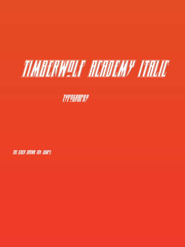 Timberwolf Academy Italic Poster