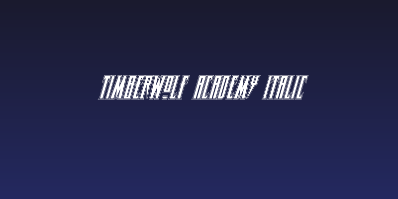 Timberwolf Academy Italic Social Header