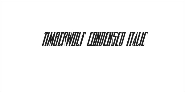 Timberwolf Condensed Italic Logo