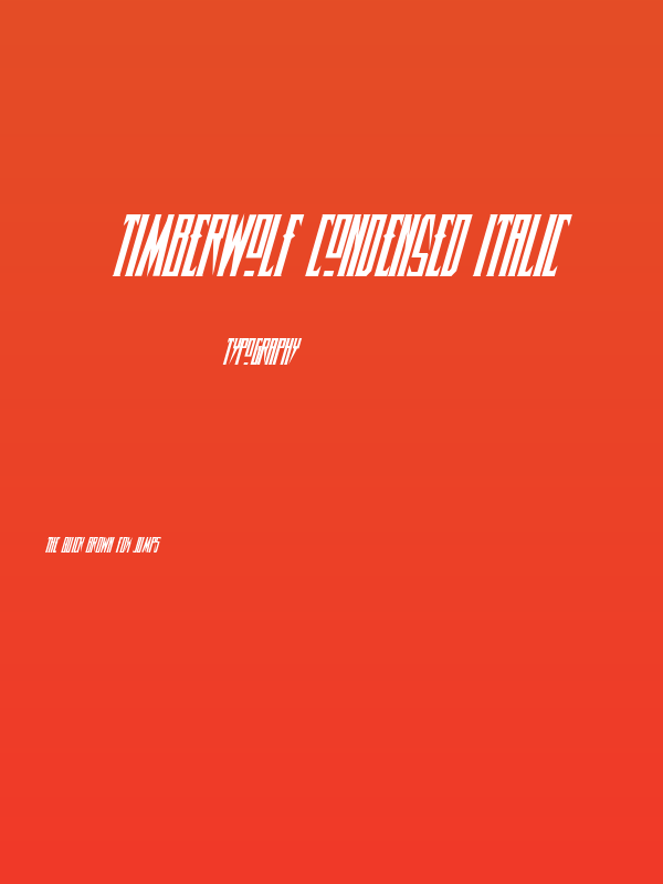 Timberwolf Condensed Italic Poster