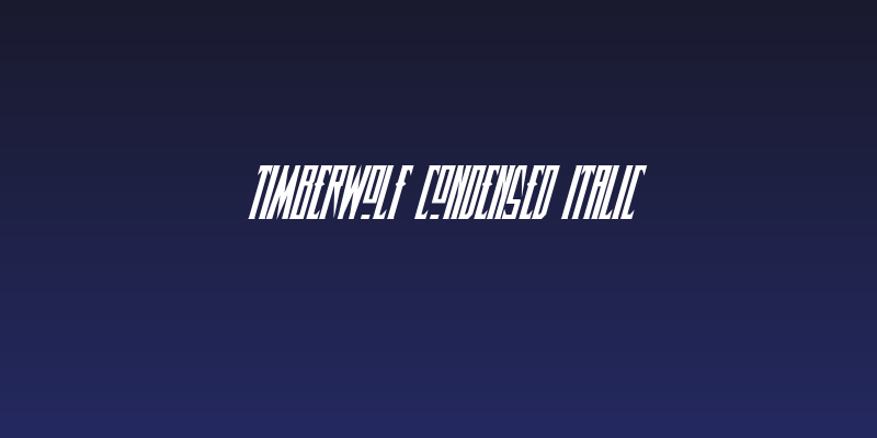 Timberwolf Condensed Italic Social Header