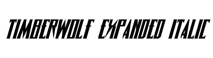 Timberwolf Expanded Italic Font