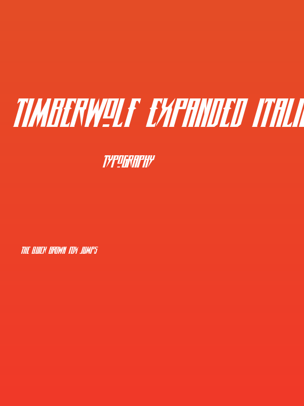 Timberwolf Expanded Italic Poster