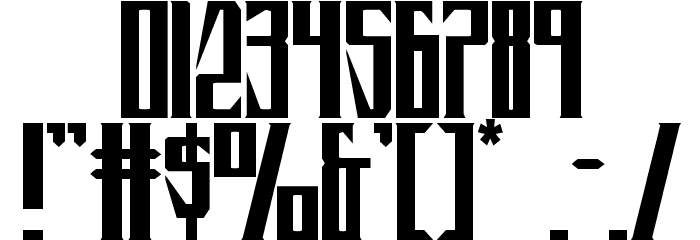 Timberwolf Expanded Font OTHER CHARS