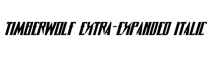 Timberwolf Extra-expanded Italic Font