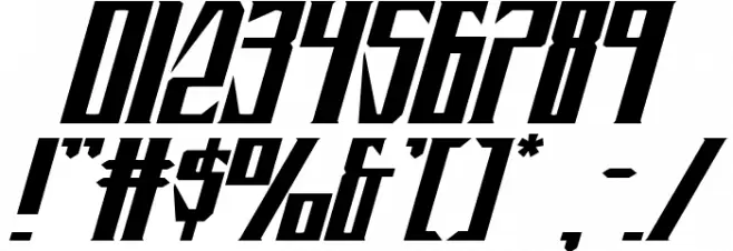 Timberwolf Extra-expanded Italic Font OTHER CHARS